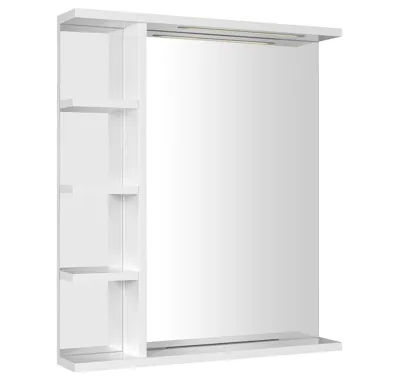 AQUALINE KORIN STRIP zrcadlo s LED osvětlením a policemi 60x70x12cm