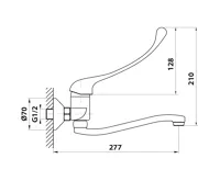 BRUCKNER BARON nástěnná baterie, lékařská páka, chrom (2)