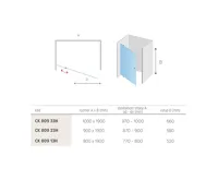 Sprchové dveře pivotové, Mistica, 80 cm, chrom ALU, sklo Čiré (4)