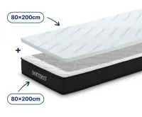 Set 1x Matrace Dormeo iMemory S+ Silver 80x200 cm a 1x Přistýlka Dormeo Aloe Vera Vitalis 2v1 5 cm 80x200 cm 80x200 cm
