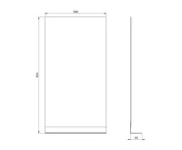 AQUALINE SECA Zrcadlo s policí 50x95cm, CU free, černá mat (6)