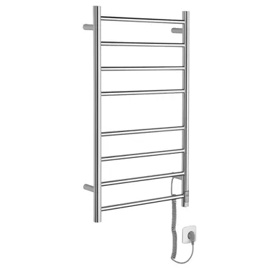 SAPHO REDONDO elektrický sušák ručníků s časovačem, kulatý, 500x900 mm, 75 W, nerez lesk