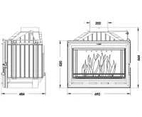 HS Flamingo Uniflam 700 OPTIMA Krbová vložka - s klapkou 601-475 (1)