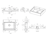 SAPHO ORINOKO umyvadlo, litý mramor, 50x42cm, bílá (7)