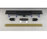 POLYSAN KLAVER podlahový žlab s nerezovým roštem, L-910, DN50, zlato mat (3)