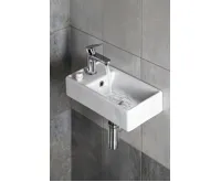 SAPHO MINOS keramické umývátko 40x22cm, baterie vlevo, bílá (5)