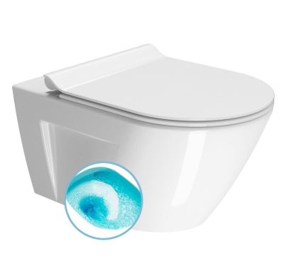GSI NORM závěsná WC mísa, Swirlflush, 36x55cm, bílá ExtraGlaze