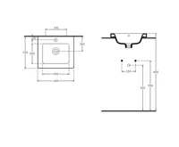 SAPHO CITY keramické umyvadlo hranaté 40x35cm, bílá (8)