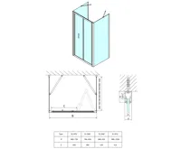 POLYSAN EASY třístěnný sprchový kout 1000x900mm, skládací dveře, L/P varianta, čiré sklo (10)