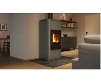 HS Flamingo Krbová kamna AQUAFLAM ® 7 s výměníkem - šedá, manuální regulace (10)