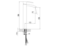 SAPHO GINKO 25 stojánková umyvadlová baterie vysoká, chrom (7)