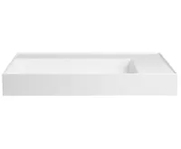 SAPHO GODIVA umyvadlo, litý mramor, 83x44cm, bez otvoru, bílá (8)