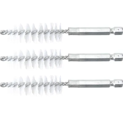 BGS Kartáče nylonové, sada 3 ks , 17 mm, 6.3 mm (1/4") Drive, 3 pcs.