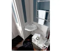 KERASAN RETRO keramické umyvadlo rohové, 57,5x58cm, bílá (4)