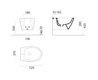 GSI MODO bidet závěsný 37x52cm, bílá mat (2)