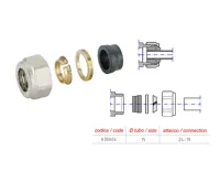AQUALINE ECO svěrné šroubení pro Měď, 15mm, nikl (2)