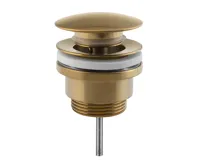 SAPHO Umyvadlová výpust 5/4“, click-clack, velká zátka, 10-55mm, zlato mat