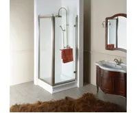 GELCO ANTIQUE sprchové dveře otočné, 800mm, pravé, ČIRÉ sklo, bronz, světlý odstín (8)