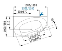 Santech akrylátová vana Laguna levá 1680x950 (1)