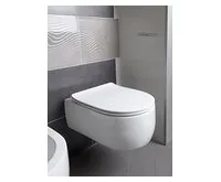 KERASAN FLO WC sedátko, SLIM, Soft Close, bílá (1)