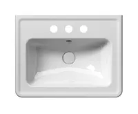GSI CLASSIC keramické umyvadlo 60x46cm, 3 otvory, bílá ExtraGlaze (4)