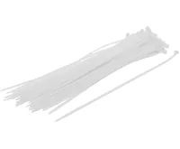 BGS Pásky vázací souprava, bílé, 4,8 x 300 mm, 50dílná