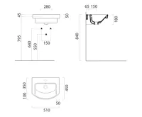 GSI NORM keramické umyvadlo 51x45cm, oblé, bez otvoru, bílá ExtraGlaze (5)