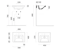 GSI NORM keramické umyvadlo 50x40cm, 3 otvory, bílá ExtraGlaze (3)