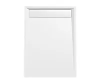 POLYSAN VARESA sprchová vanička z litého mramoru se záklopem, obdélník 120x90cm, bílá