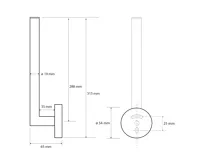 SAPHO X-ROUND držák toaletního papíru rezervní na 2 role, chrom (2)