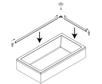 POLYSAN Krycí lišta pro vany a vaničky, 2x 1950mm, 2x roh, 2x zakončení, bílá (3)