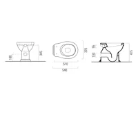 GSI CLASSIC WC mísa s nádržkou, zadní odpad, bílá-bronz (2)