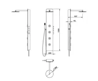 POLYSAN SPIRIT ROUND termostatický sprchový panel 250x1550mm, bílá (10)