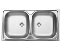 NOVASERVIS Dřez dvojitý 45x80 nerez - DR45/80