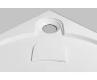 GELCO ARCA sprchová vanička z litého mramoru, čtvrtkruh 90x90cm, R550, bílá (3)