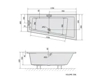 POLYSAN ANDRA R asymetrická vana 170x90x45cm, bílá (6)