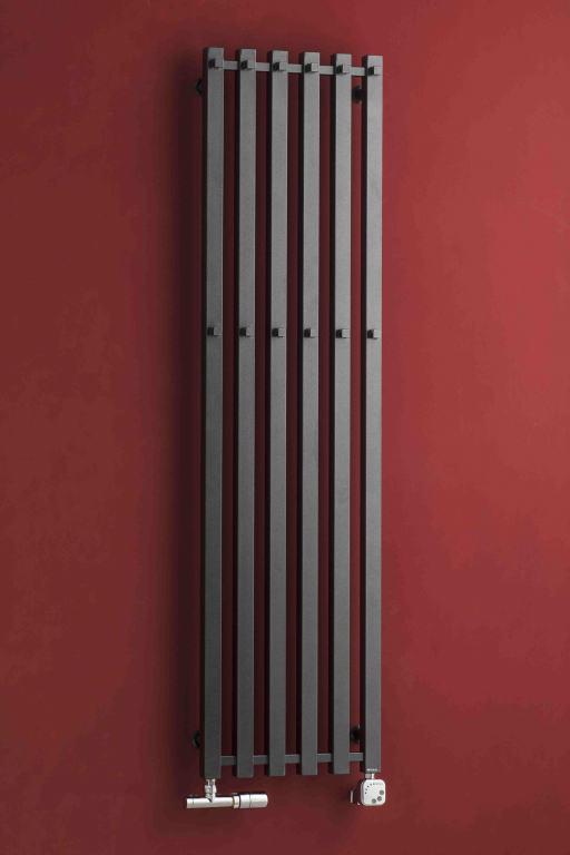 Koupelnový radiátor PMH PLUTO P2MES/6 385x1500 mm, Metalická stříbrná matná
