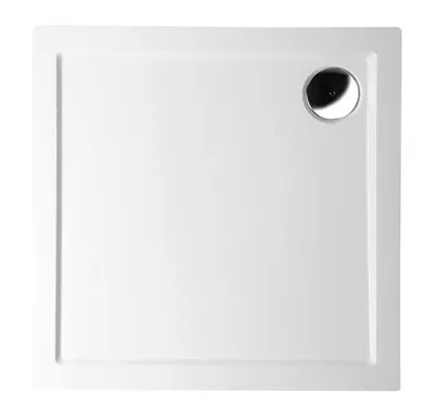 POLYSAN AURA sprchová vanička z litého mramoru, čtverec 90x90cm, bílá