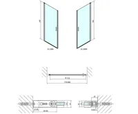 POLYSAN ZOOM sprchové dveře 800mm, čiré sklo (4)