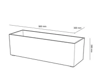 Granisil granitový květináč KUBI 90 cm Černý (4)