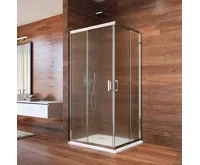 LIMA Sprchový kout, obdélník, 110x90 cm, chrom ALU, sklo Point (1)