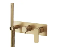 SAPHO SPY podomítková sprchová/vanová baterie s ruční sprchou, 3 výstupy, zlato mat SAPHO SPY podomítková sprchová/vanová baterie s ruční sprchou, 3 výstupy, zlato mat