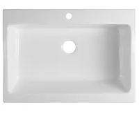 SAPHO ARYA keramický dřez s otvorem pro baterii 86x62 cm, bílá (6)