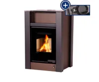 HS Flamingo Krbová kamna AQUAFLAM VARIO ® LEND 11/7kW hnědá - sametová, elektronická regulace