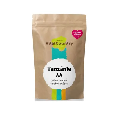Vital Country s.r.o. Zrnková káva Tanzánie AA 1000g