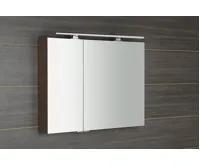 SAPHO MIRRÓ galerka s LED osvětlením, 90x70x16cm, borovice rustik (5)