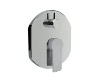 Sprchová baterie podomítková s přepínačem, Dita, Mbox, oválný kryt, chrom