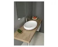 SAPHO THIN umyvadlo na desku, Rockstone, 60x40 cm, bílá mat (1)