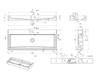 SAPHO ORINOKO umyvadlo, litý mramor, 100x42cm, bílá (6)