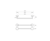 SAPHO X-ROUND WHITE držák ručníků 600mm, bílá mat (2)